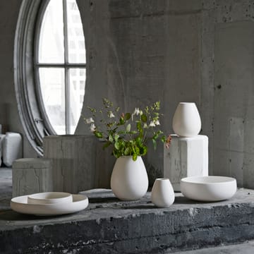 Wazon Earth 19 cm - Limonkowo-biały - Knabstrup Keramik