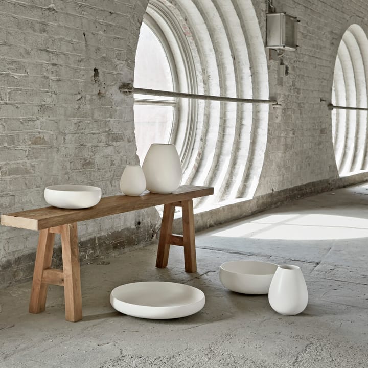 Wazon Earth 19 cm, Limonkowo-biały Knabstrup Keramik