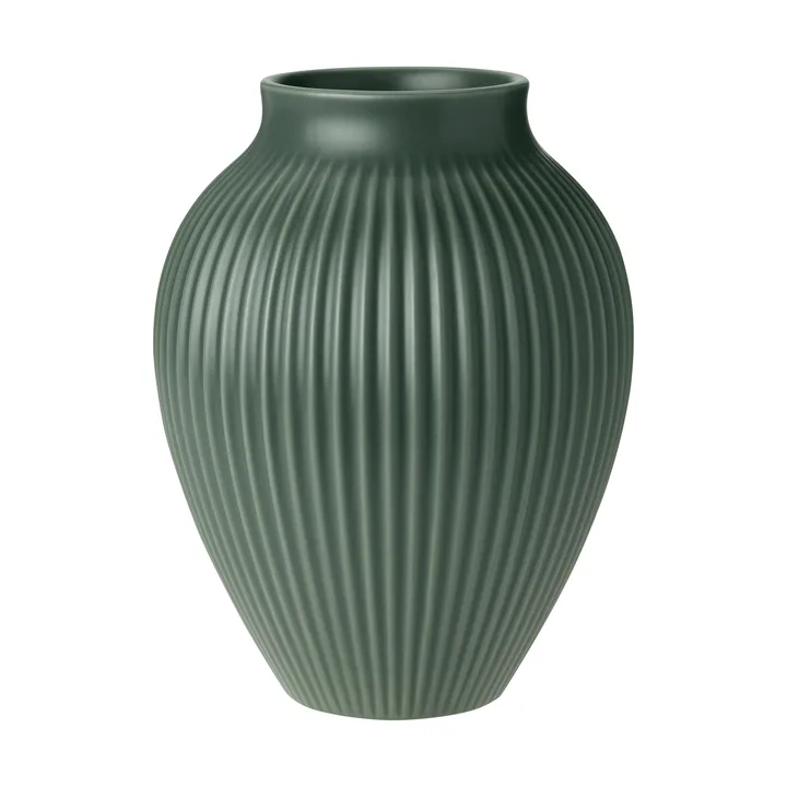 Wazon Knabstrup ripple mat celadon green - 20 cm - Knabstrup Keramik
