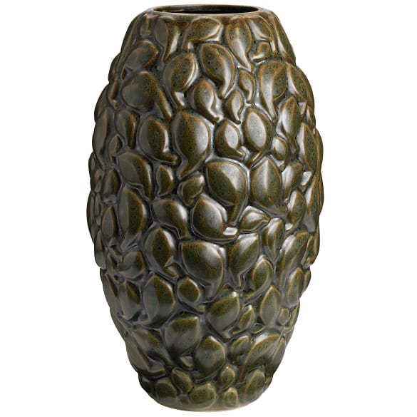 Wazon Leaf Limited Edition 40 cm - Khaki vert - Knabstrup Keramik