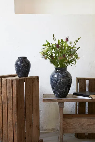 Wazon Natura marki Knabstrup 20 cm - Grafitowy - Knabstrup Keramik