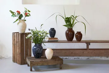 Wazon Natura marki Knabstrup 20 cm - Grafitowy - Knabstrup Keramik