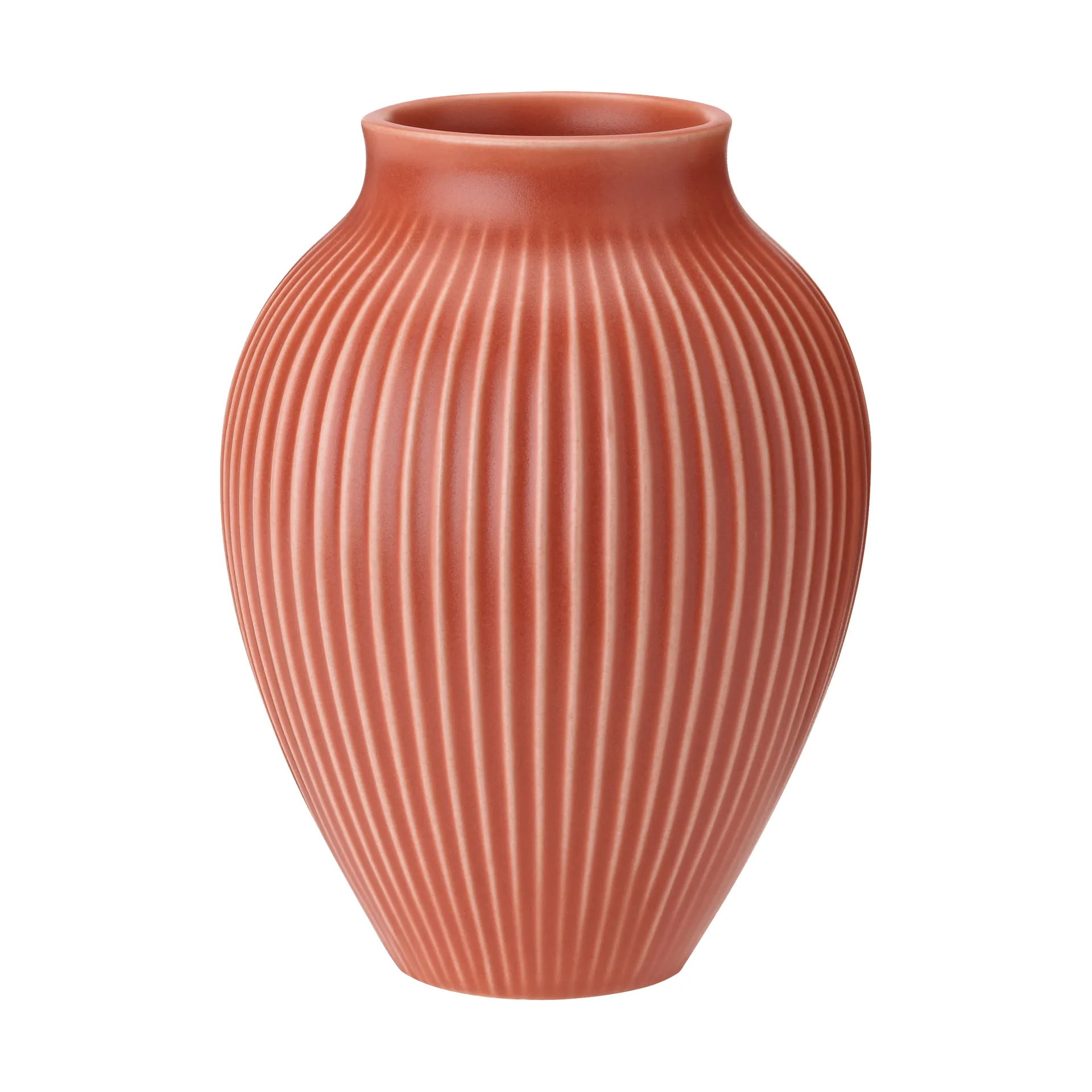 Wazon ryflowany Knabstrup 12,5 cm, Coral Knabstrup Keramik
