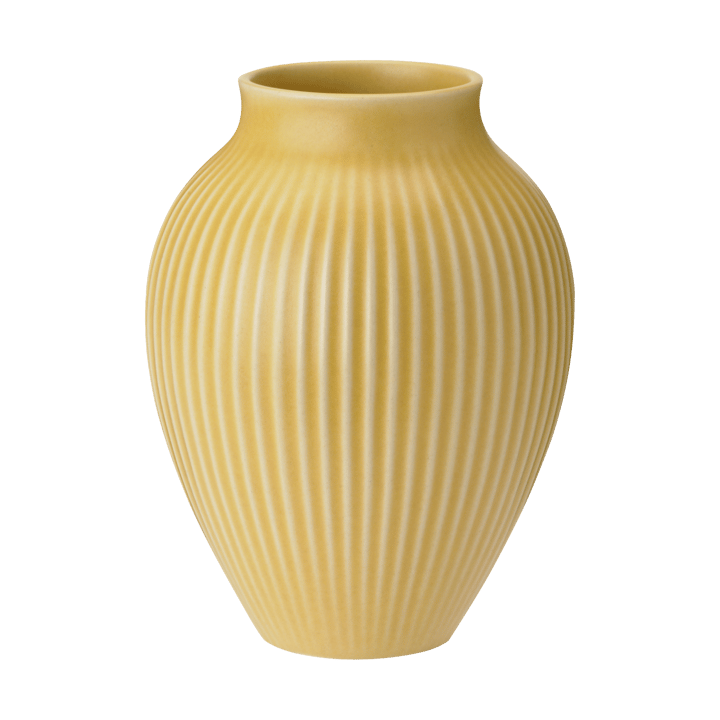 Wazon ryflowany Knabstrup 20 cm - Yellow - Knabstrup Keramik