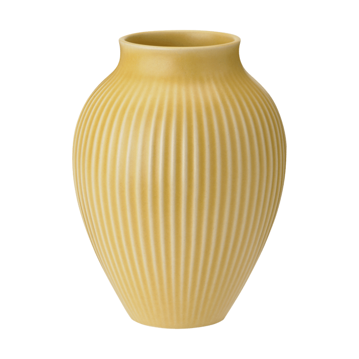Wazon ryflowany Knabstrup 27 cm - Yellow - Knabstrup Keramik