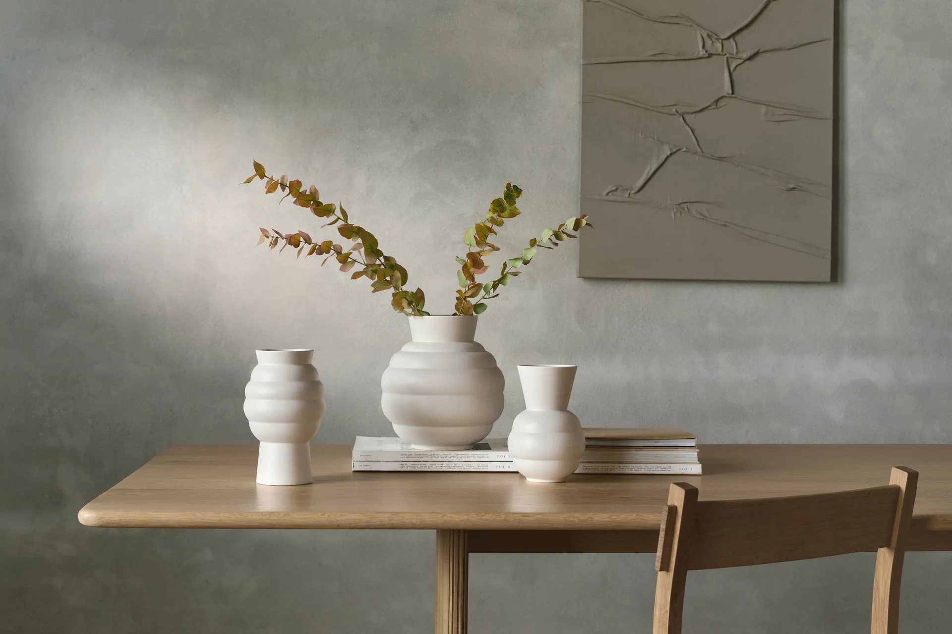 Wazon Tortus Archie No2 23.5 cm, White Knabstrup Keramik