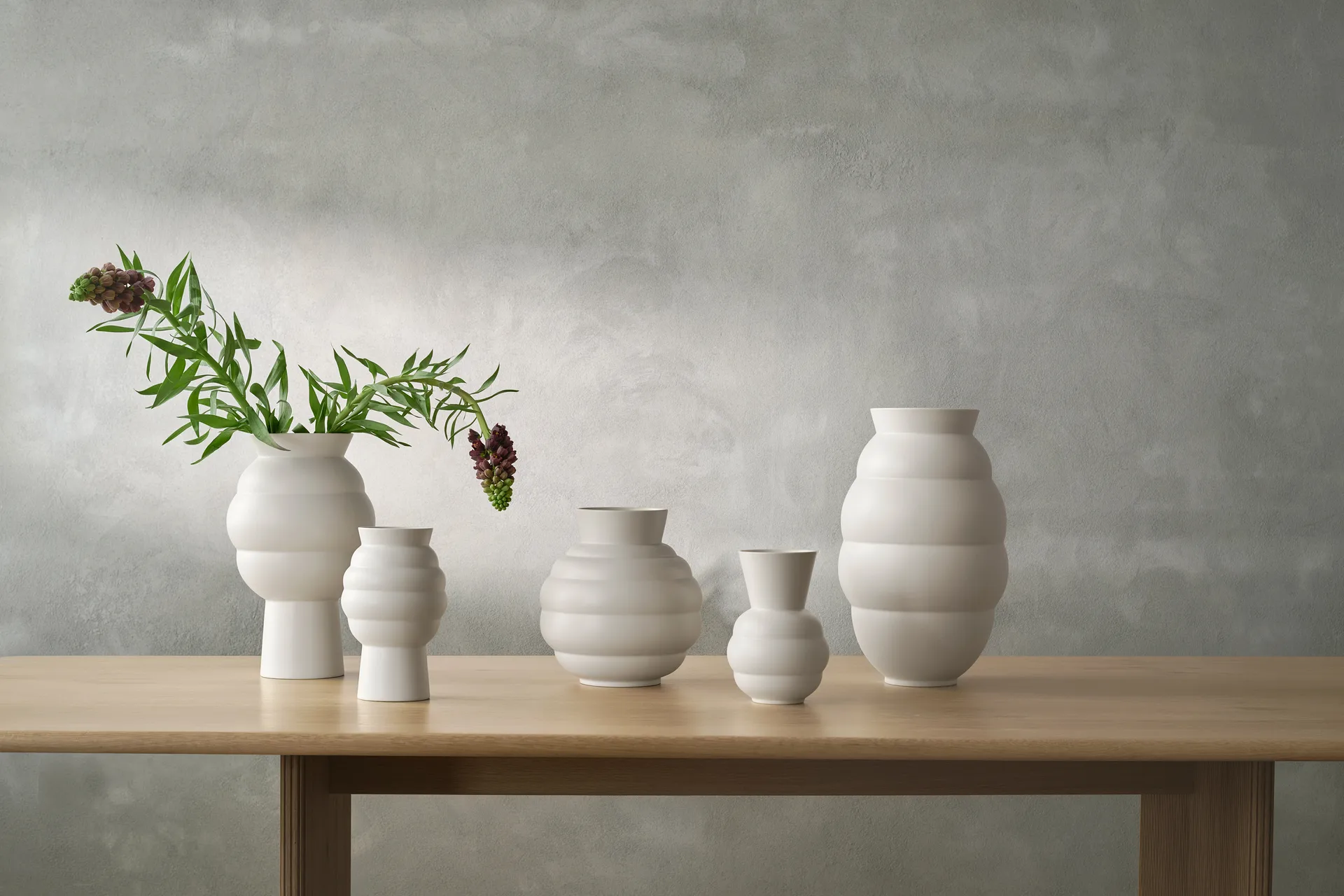 Wazon Tortus Archie No5 41.5 cm, White Knabstrup Keramik