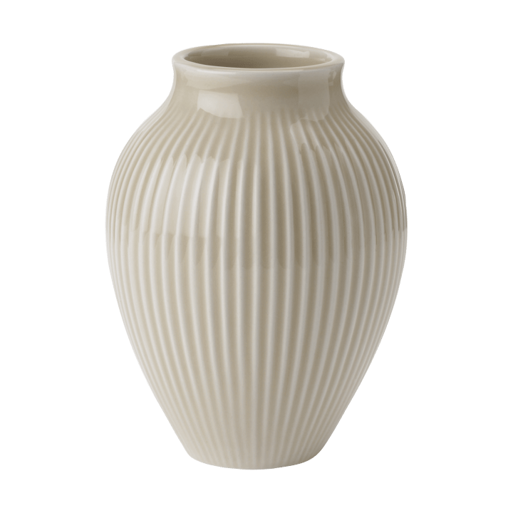 Wazon żebrowany Knabstrup 12,5 cm - Ripple Sand - Knabstrup Keramik