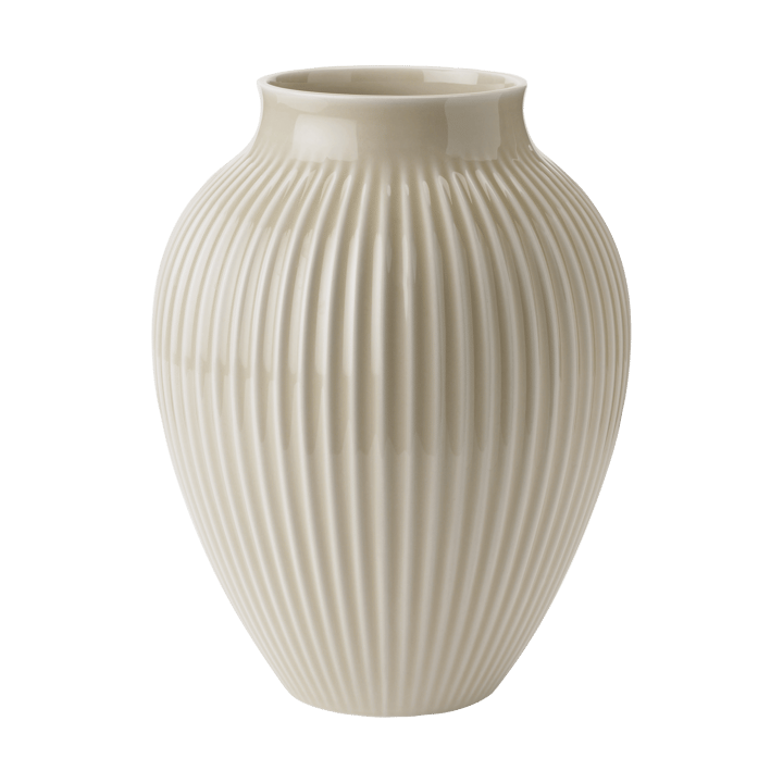 Wazon żebrowany Knabstrup 27 cm - Ripple Sand - Knabstrup Keramik