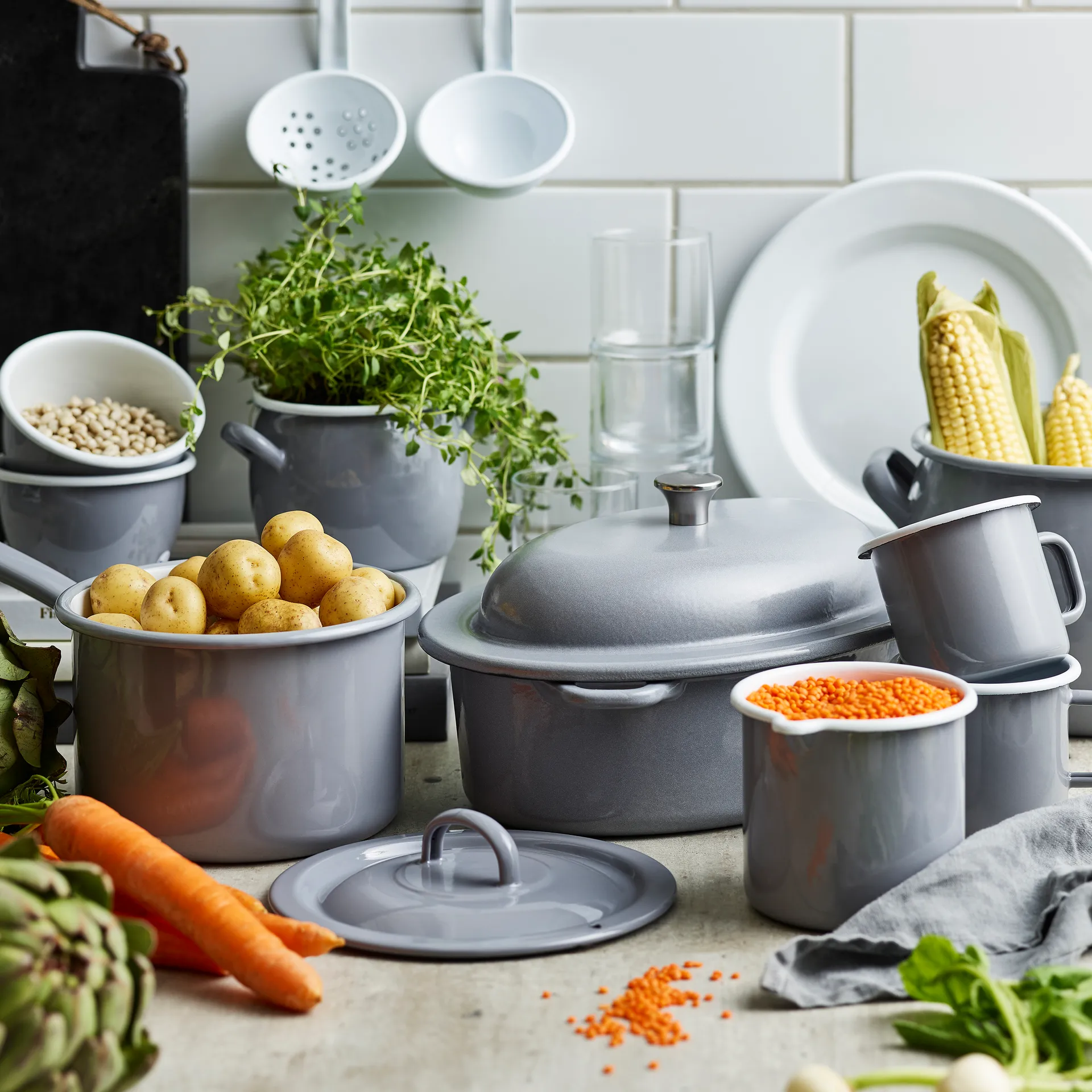 Kockums rondel z długim uchwytem 2,3 l, Kockums Grey (szary) Kockums Jernverk