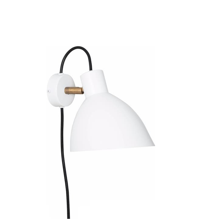 KH1 lampa ścienna - biała matowa, mosiądz  - Konsthantverk