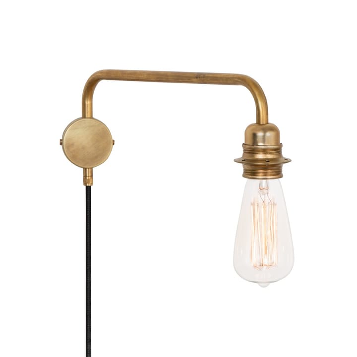 Lampa ścienna Edison z ramieniem w dół - mosiądz  - Konsthantverk