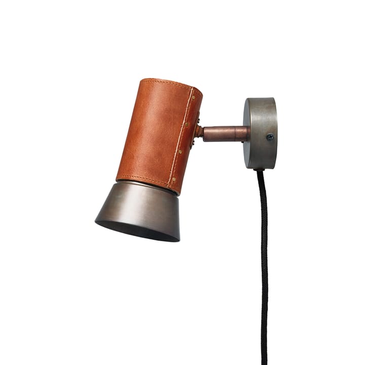 Lampa ścienna Kusk, tlenek żelaza/brązowa skóra Konsthantverk