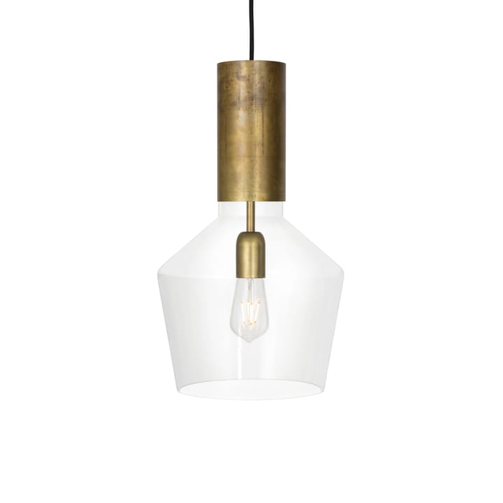 Lampa wisząca Fenomen - Szkło przezroczyste, mosiądz, szeroki - Konsthantverk