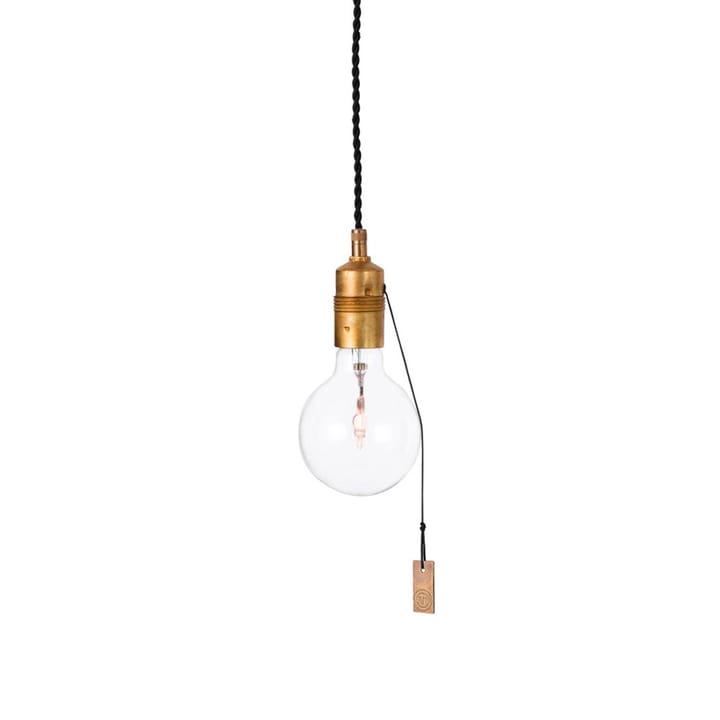 Lampa wisząca Singel - Mosiądz , z włącznikiem ciągnącym - Konsthantverk