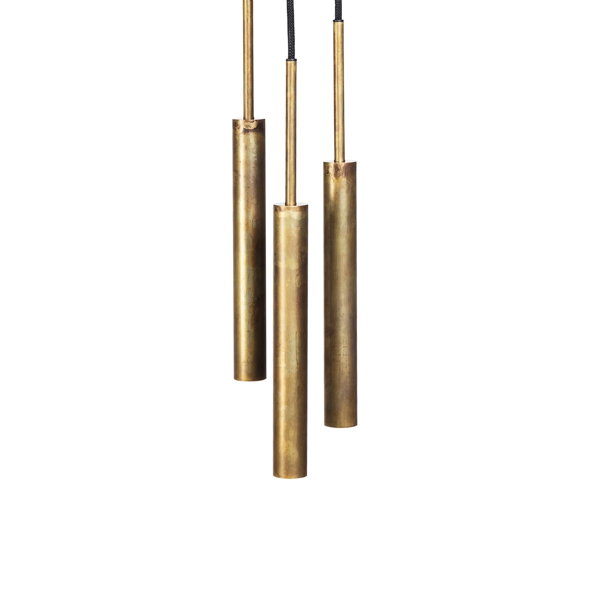 Lampa wisząca Stav 3 okrągła płytą sufitową, Mosiądz  Konsthantverk