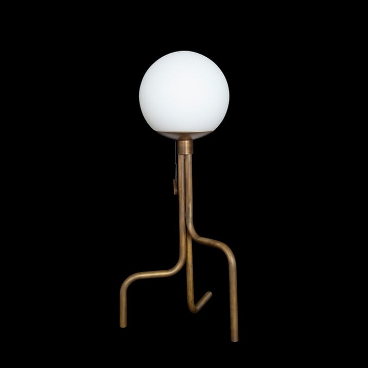 Strapatz lampa stołowa,  mosiądz/matowa biel Konsthantverk