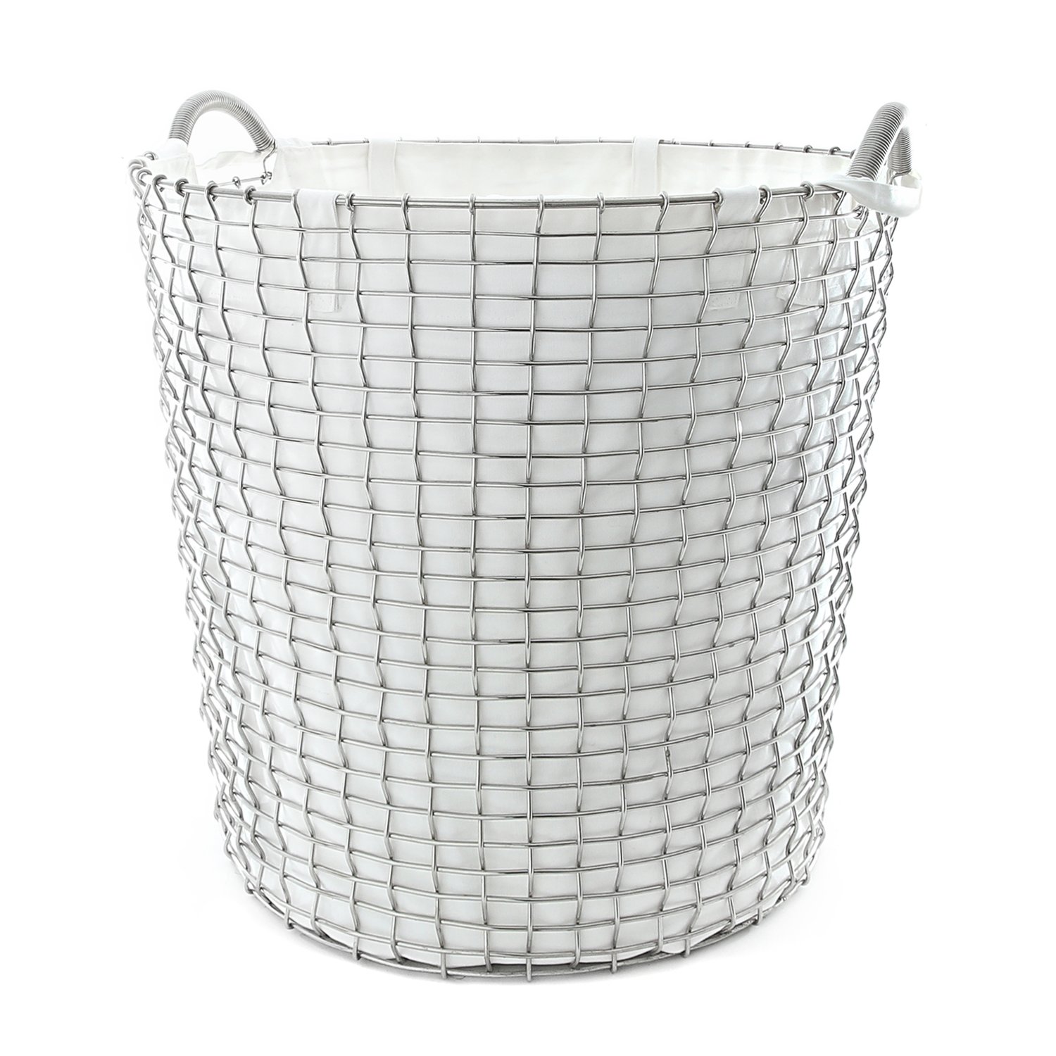 KORBO Worek na pranie do kosza Korbo biały 65 l | Skandynawski Design | Kosze do przechowywania | Biały