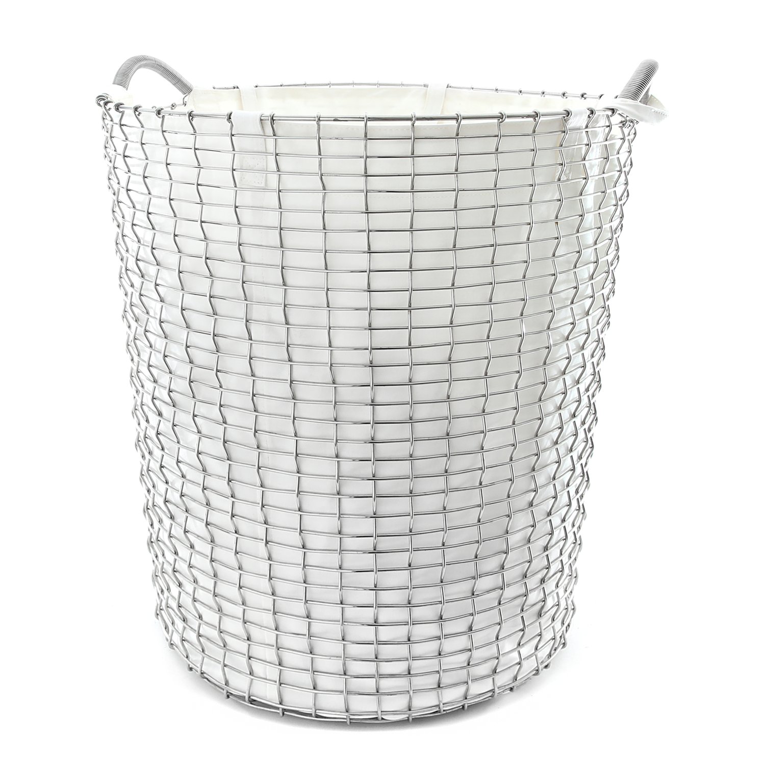 KORBO Worek na pranie do kosza Korbo biały 80 l | Skandynawski Design | Kosze do przechowywania | Biały