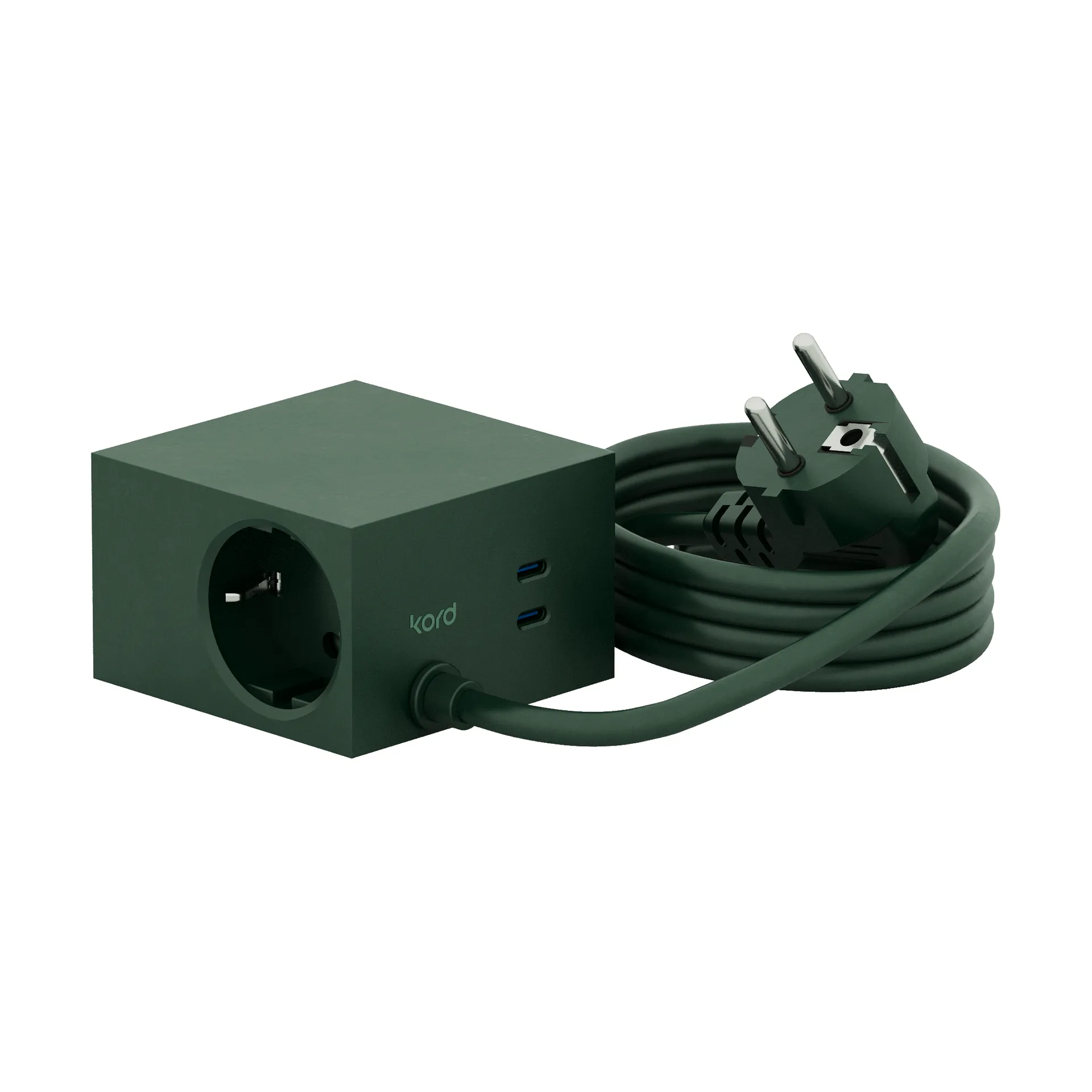 Cuboid+ przedłużacz USB-C 30W 2 m, Dark Green Kord