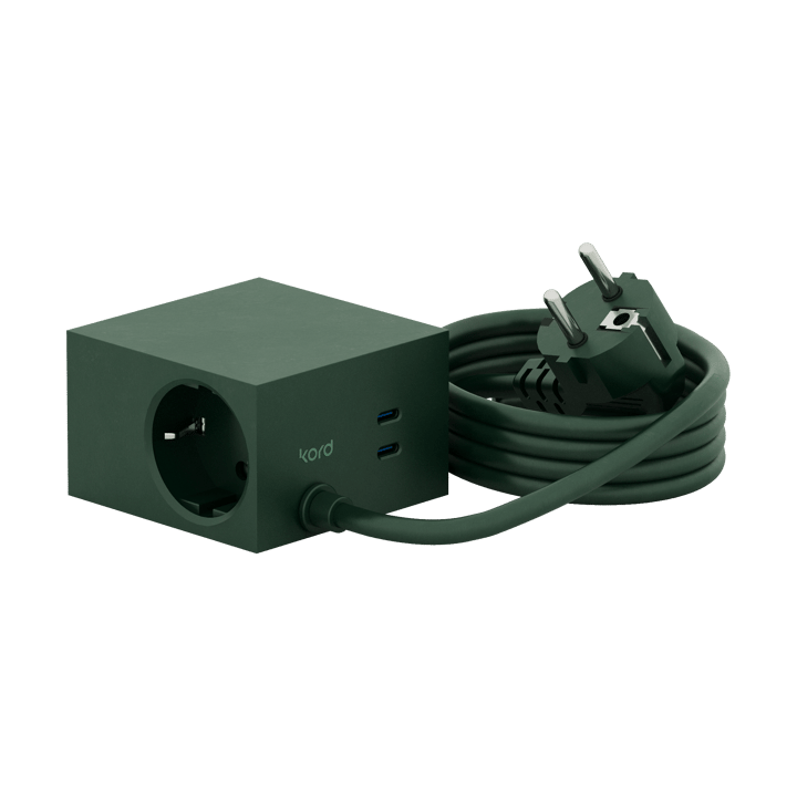 Cuboid+ przedłużacz USB-C 30W 2 m - Dark Green - Kord