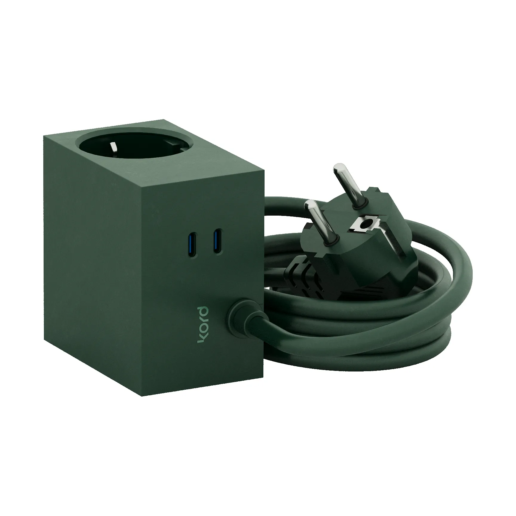 Cuboid+ przedłużacz USB-C 30W 2 m, Dark Green Kord