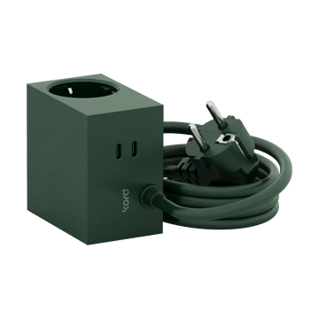 Cuboid+ przedłużacz USB-C 30W 2 m - Dark Green - Kord