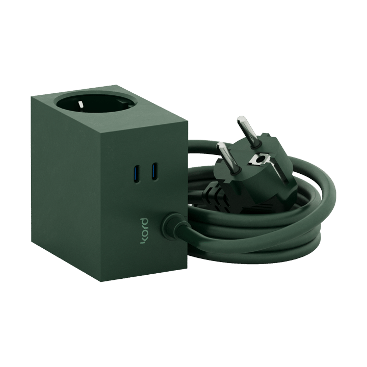Cuboid+ przedłużacz USB-C 30W 2 m, Dark Green Kord