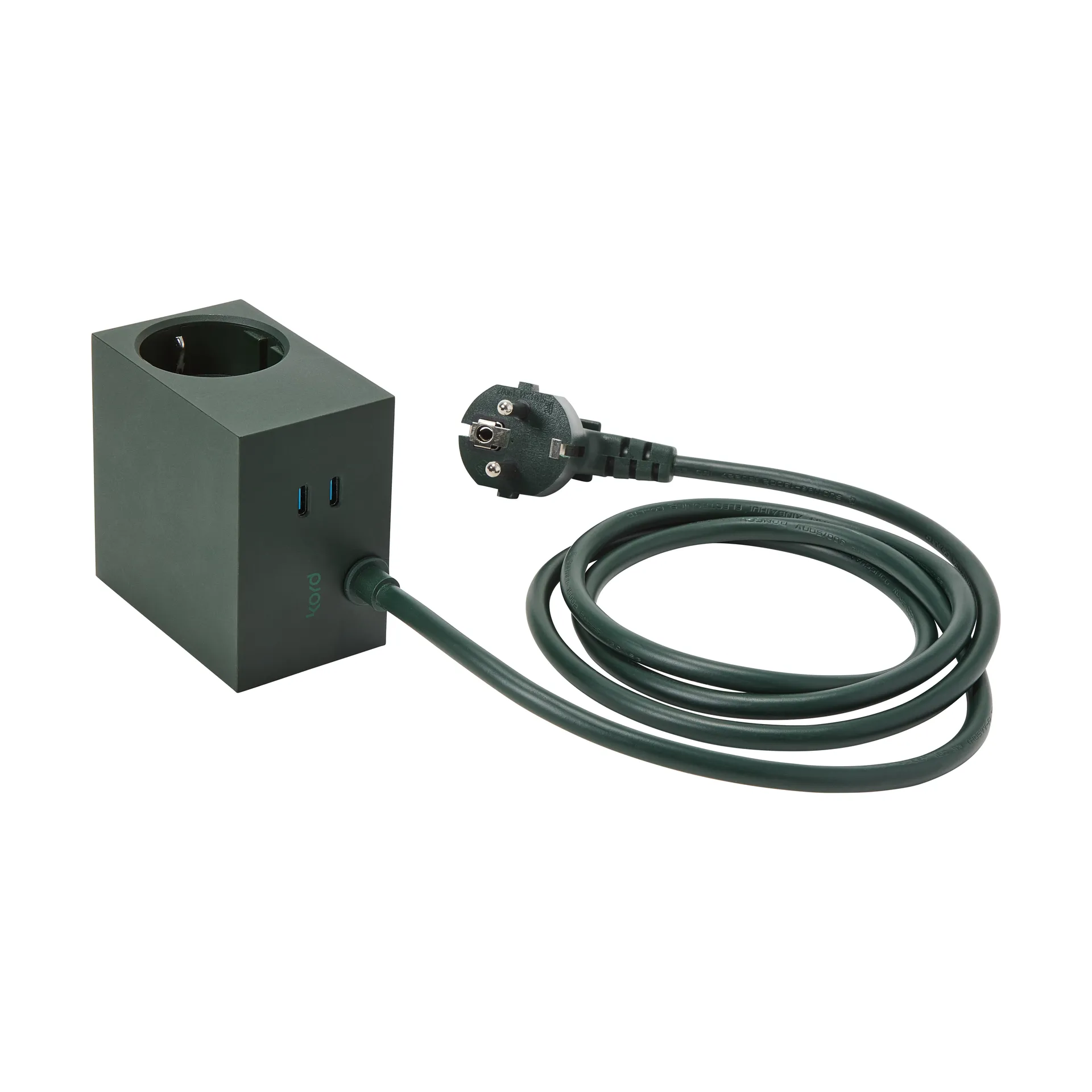 Cuboid+ przedłużacz USB-C 30W 2 m, Dark Green Kord