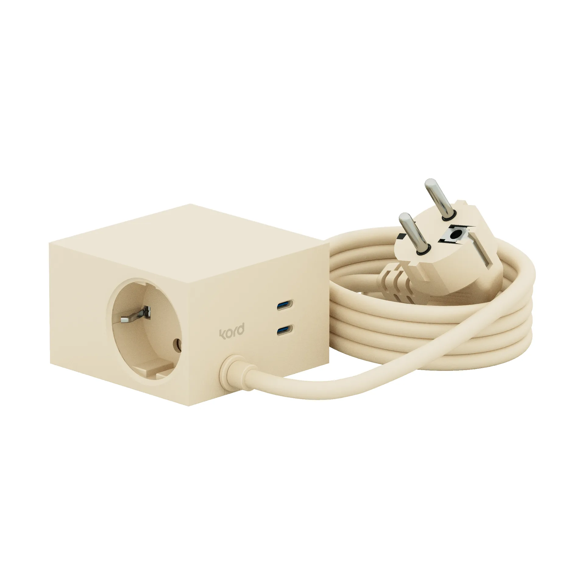 Cuboid+ przedłużacz USB-C 30W 2 m, Pearled Ivory Kord