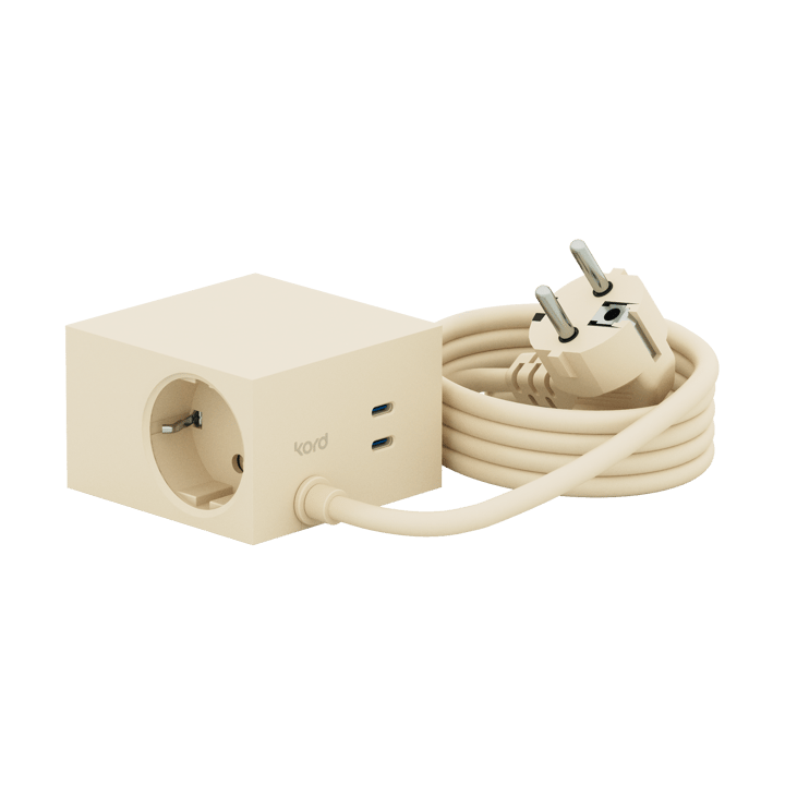 Cuboid+ przedłużacz USB-C 30W 2 m - Pearled Ivory - Kord