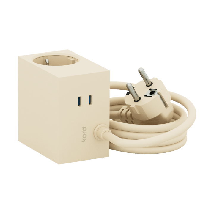 Cuboid+ przedłużacz USB-C 30W 2 m, Pearled Ivory Kord