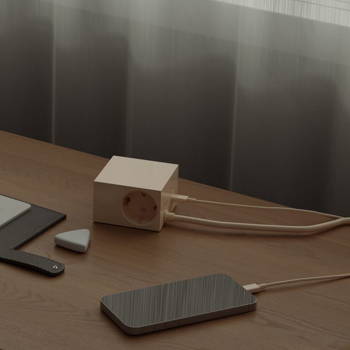 Cuboid+ przedłużacz USB-C 30W 2 m, Pearled Ivory Kord