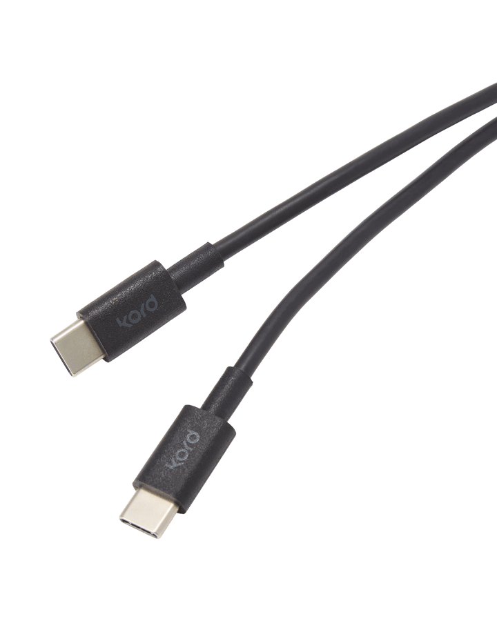 Kord USB-C do USB-C kabel do ładowania 1,8 m, Black Kord
