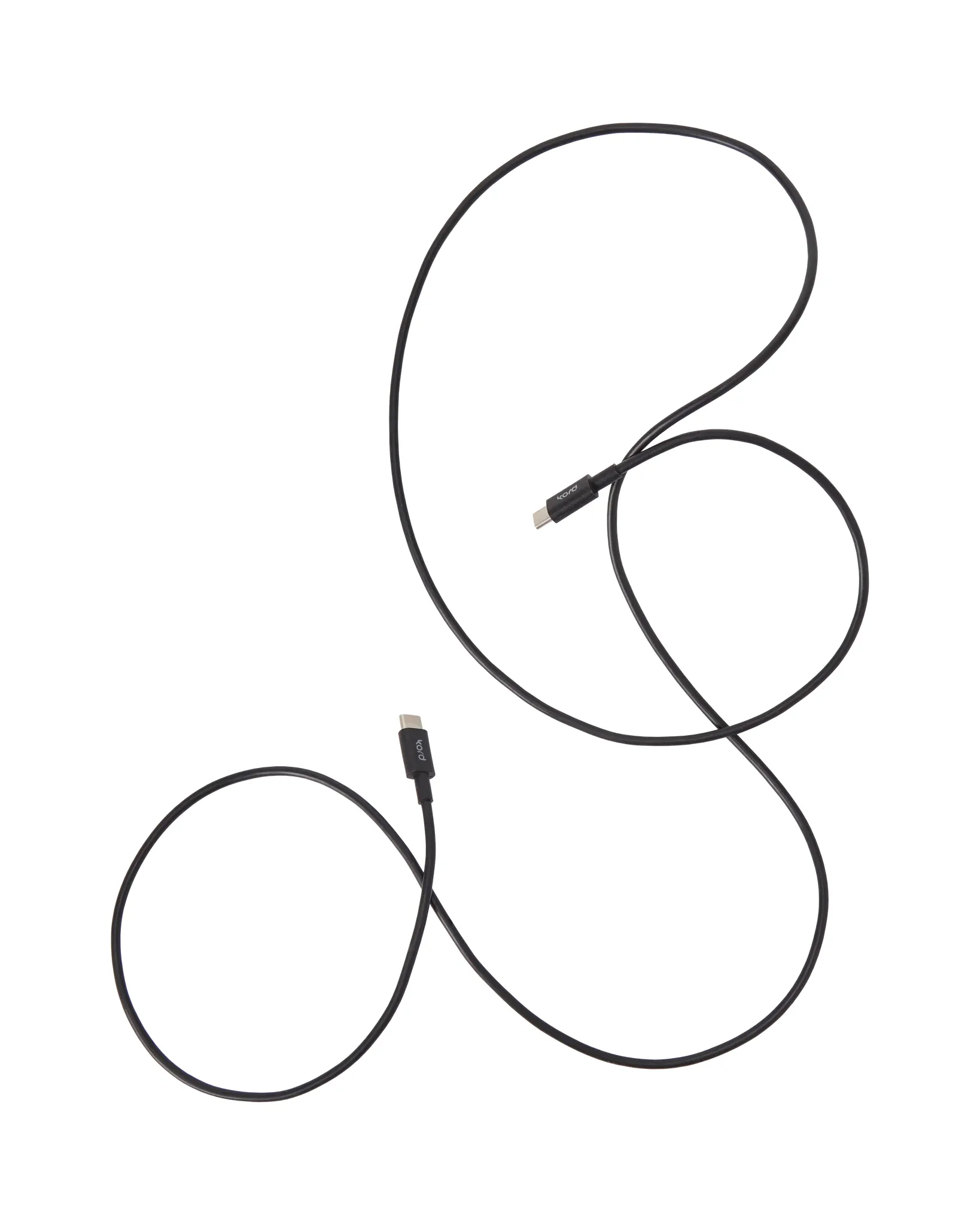 Kord USB-C do USB-C kabel do ładowania 1,8 m, Black Kord