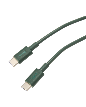 Kord USB-C do USB-C kabel do ładowania 1,8 m - Dark Green - Kord