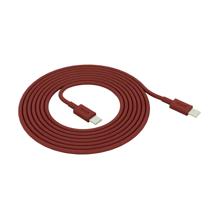 Kord USB-C do USB-C kabel do ładowania 1,8 m - Fired Brick - Kord