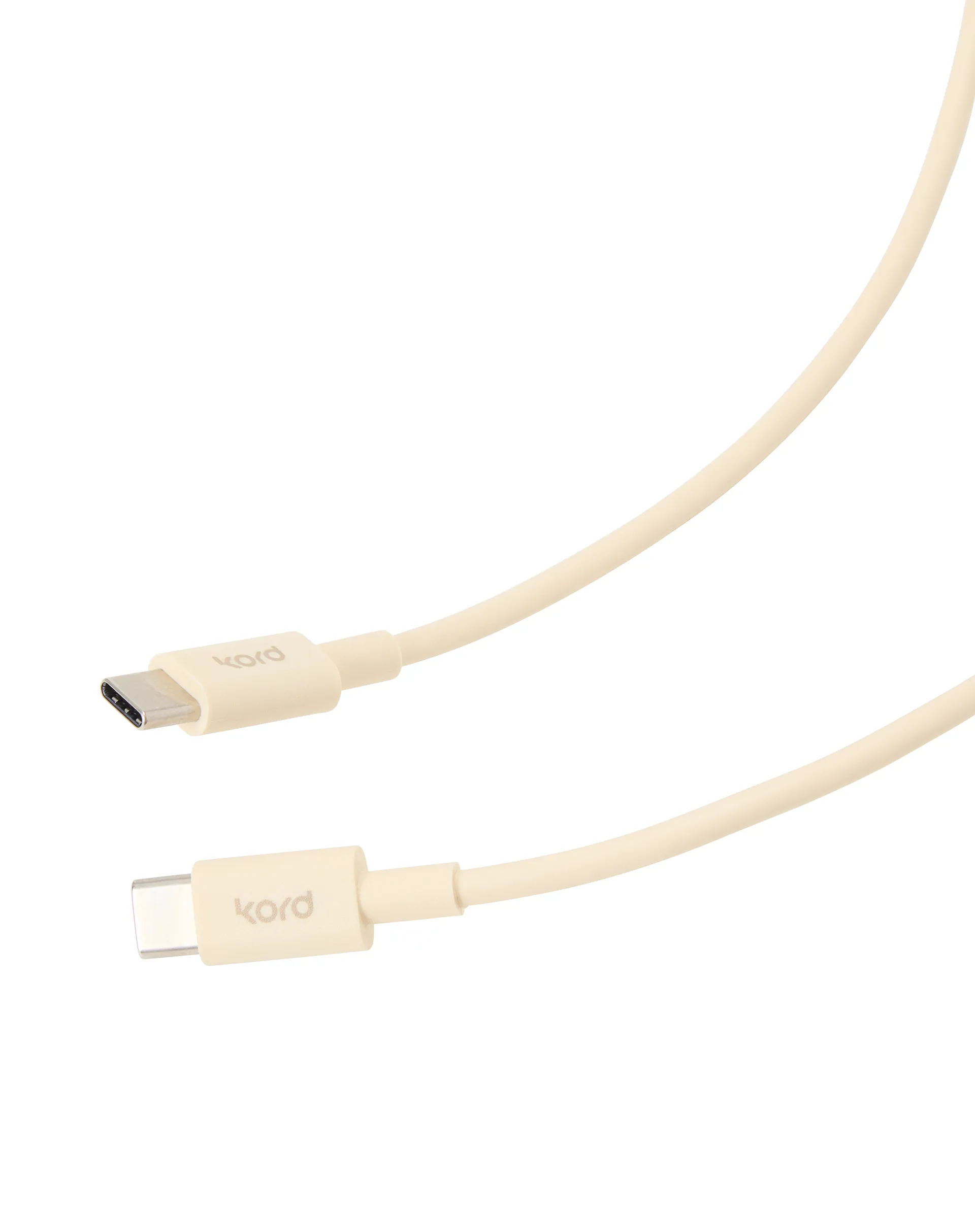 Kord USB-C do USB-C kabel do ładowania 1,8 m, Pearled Ivory Kord
