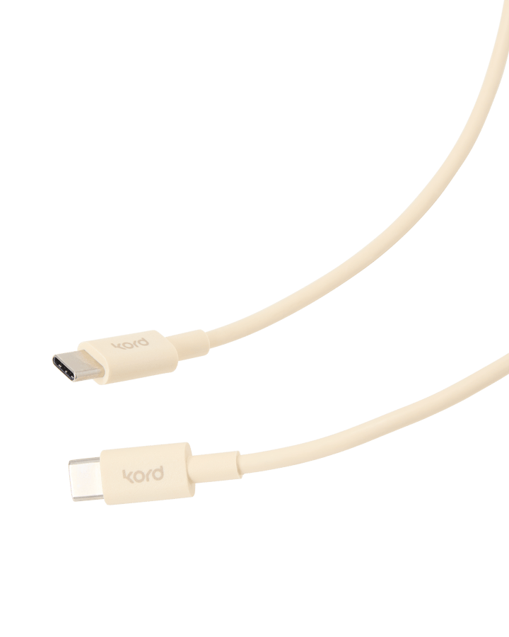 Kord USB-C do USB-C kabel do ładowania 1,8 m, Pearled Ivory Kord