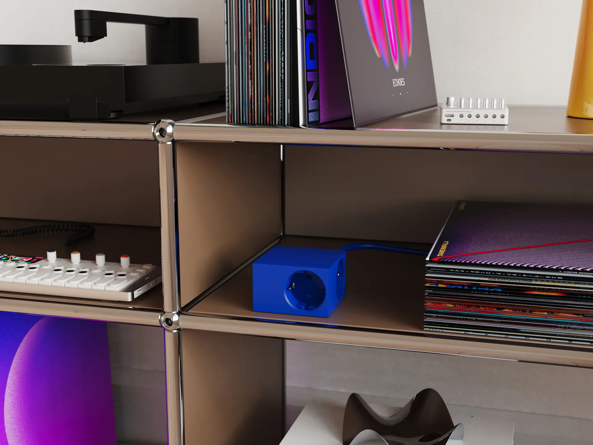 Listwa zasilająca Cuboid+ z portem USB-C 30W (2 m), Catalina Blue Kord