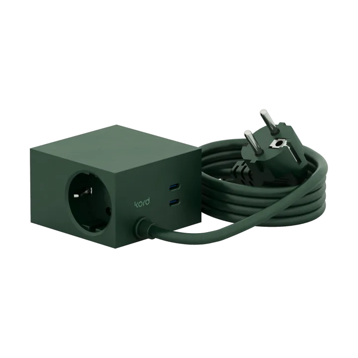 Listwa zasilająca Cuboid+ z portem USB-C 30W (2 m) - Dark Green - Kord