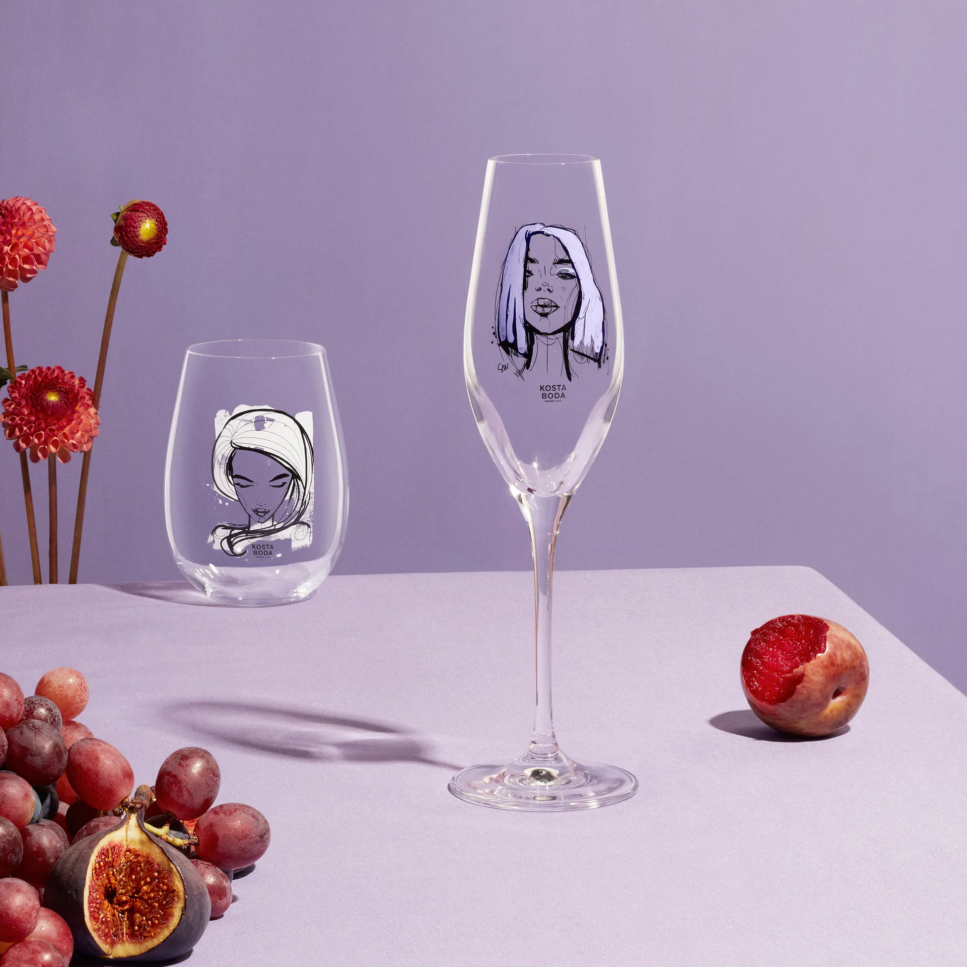 All about you - kieliszek do szampana 24 cl 2-pak, Forever Mine Kosta Boda