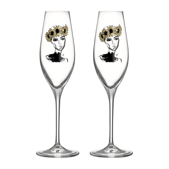 All about you - kieliszek do szampana 24 cl 2-pak - Let's celebrate you - Kosta Boda