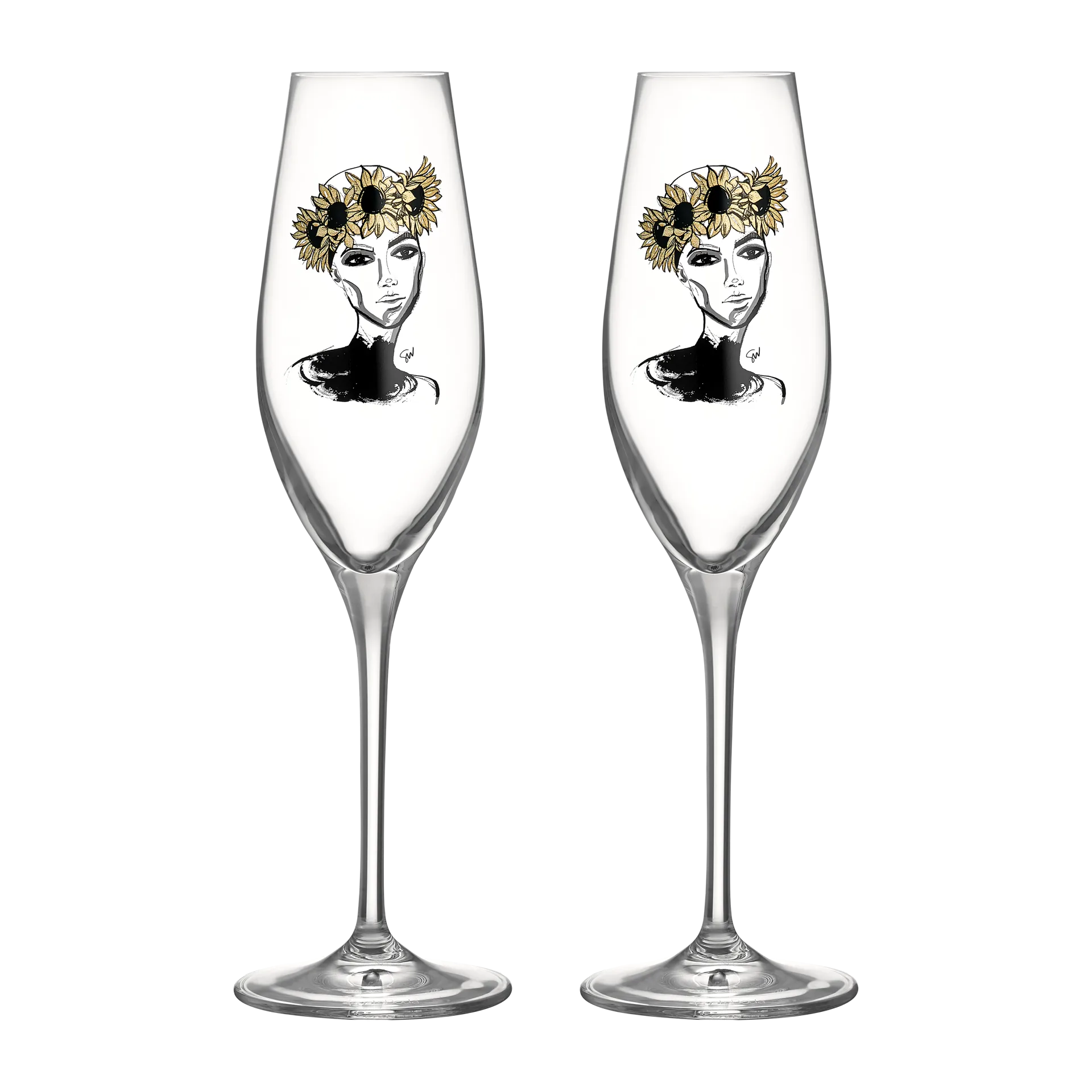 All about you kieliszki do szampana 240 ml, 2‑pak, Let's celebrate you Kosta Boda