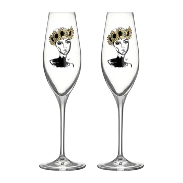 All about you kieliszki do szampana 240 ml, 2‑pak - Let's celebrate you - Kosta Boda