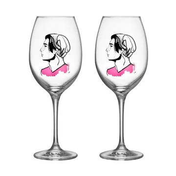 All about you kieliszki do wina 520 ml, 2‑pak - Embrace him - Kosta Boda