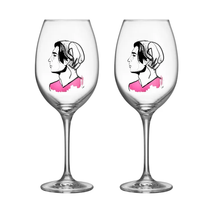 All about you kieliszki do wina 520 ml, 2‑pak - Embrace him - Kosta Boda