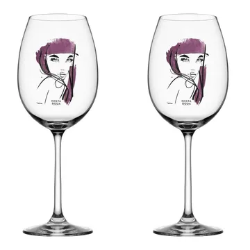 All about you kieliszki do wina 520 ml, 2‑pak - purpurowo - czerwony - Kosta Boda