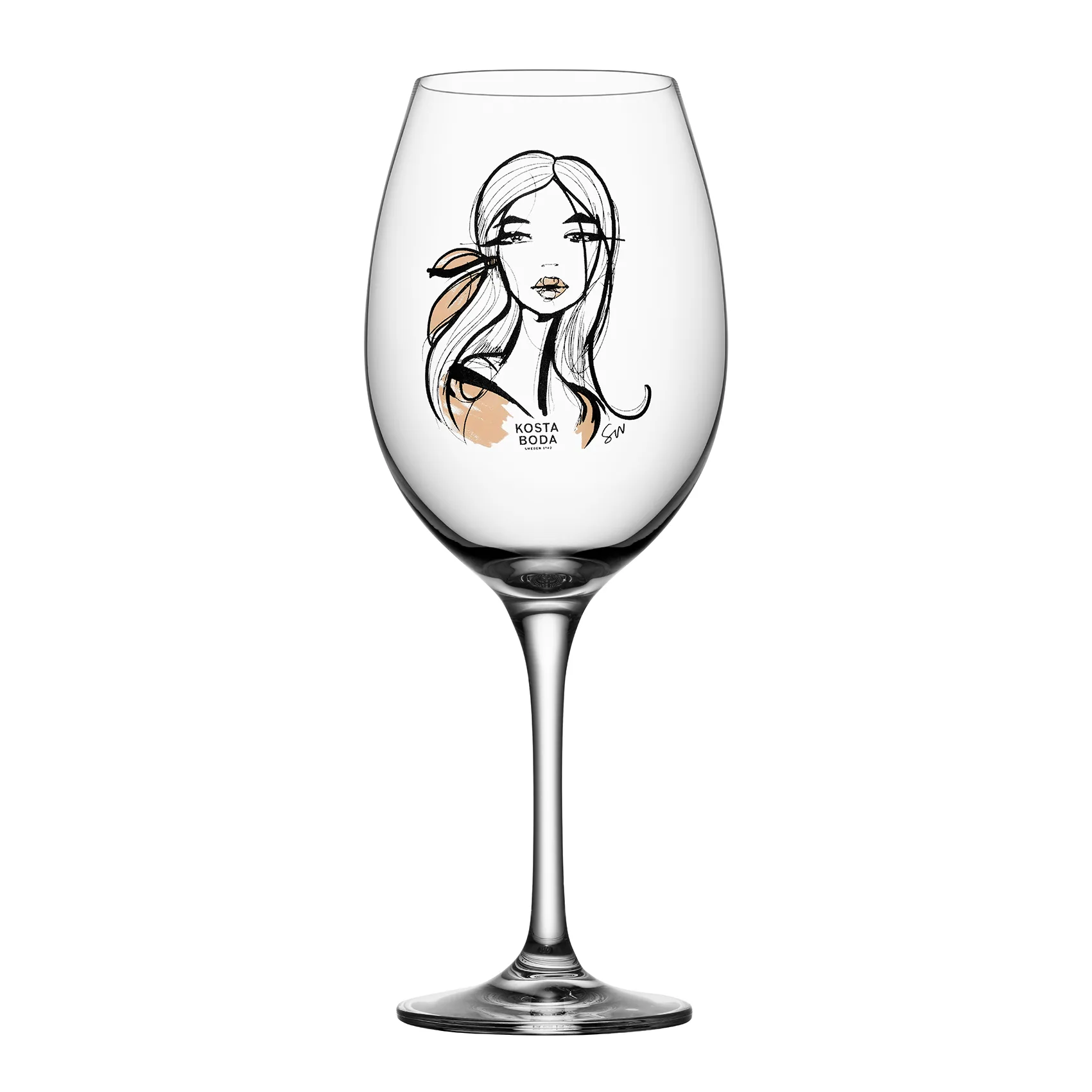 All about you kieliszki do wina 520 ml, 2‑pak, wait for her (brudny różowy) Kosta Boda