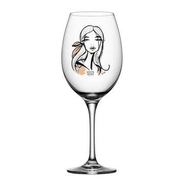 All about you kieliszki do wina 520 ml, 2‑pak - wait for her (brudny różowy) - Kosta Boda